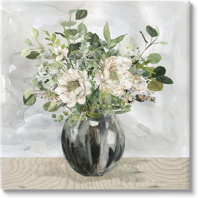 Stupell Industries Mixed Blooms Vase Bouquet, 17 x 17 Inch Canvas Wall Art | Stupell Industries · By Carol Robinson · Ready to hang · Rustic country charm for living room or bedroom · Made in USA
