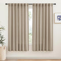 RYB HOME Privacy Semi Sheer Linen Curtains 72 inches Long, Rod Pocket & Back by RYBHOME