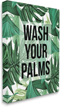 Stupell Industries Bathroom Palm Phrase, 36 x 48 Inch Canvas Wall Art | Stupell Industries · By Lil' Rue · Ready to hang · Great for bath and laundry spaces · Made in USA