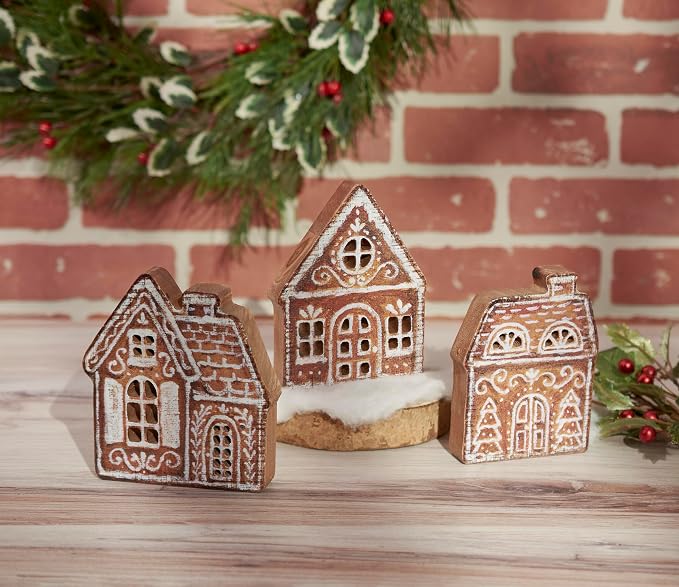 Primitives by Kathy Gingerbread Village Chunky Sitter Set