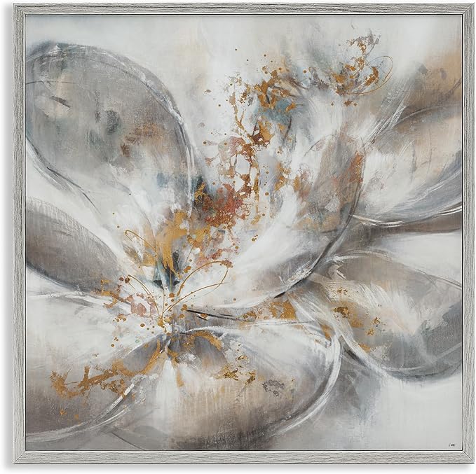 Abstract Floral Bloom Gallery, 17 x 17 Inch Framed Giclée Print | Stupell Industries · By K. Nari · Ready to hang · Made in USA