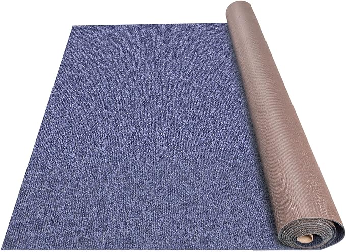 Happybuy 6 ft x 52 ft Deep Blue Marine Carpet for Boats Waterproof - 0.18" Thick Indoor Outdoor Rug Carpet Roll for Home Patio Porch Deck