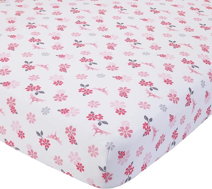 Disney Pretty Princess Toddler Bed, 4 Piece Set, Pink