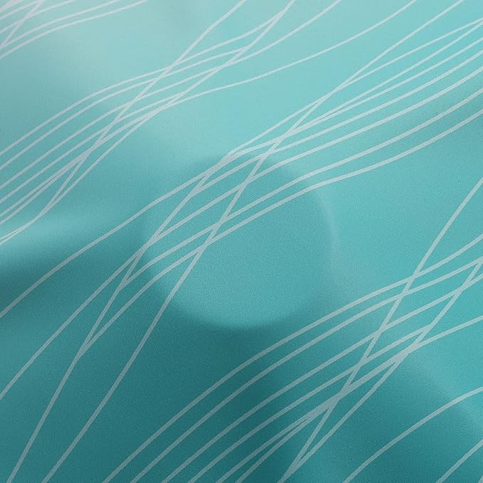 Estelar Textiler Teal and Greyish White Blackout Curtains & Drapes for Bedroom, Thermal Insulated Ombre Blackout Drapes, Room Darkening Energy Saving Curtains for Living Room, 42Wx63L, 2 Panels