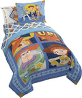 Jay Franco Kids Bed Set, Blue, Toy Story, 5 Piece Twin | Cozy Soft Bedding for Stylish Room Décor with Comforter, Sheets & Pillow Covers