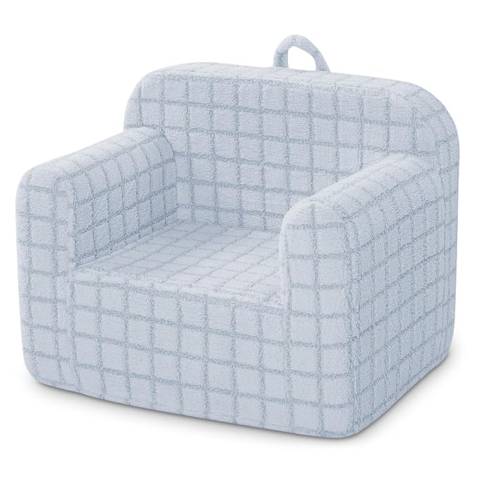 Delta Children Checkered Cozee Chair, Blue