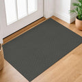 IOHOUZE Small Area Rug 2x3 Washable Woven Rugs for Entryway Non Slip Rubber Backed Front Door Rugs Indoor Doormat Throw Rug Floor Carpet for Entrance Kitchen, Grey/Black
