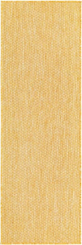 Unique Loom Collection Casual Transitional Solid Heathered Indoor/Outdoor Flatweave Area Rug (2' x 6' 1" Runner, Corn Harvest Yellow)