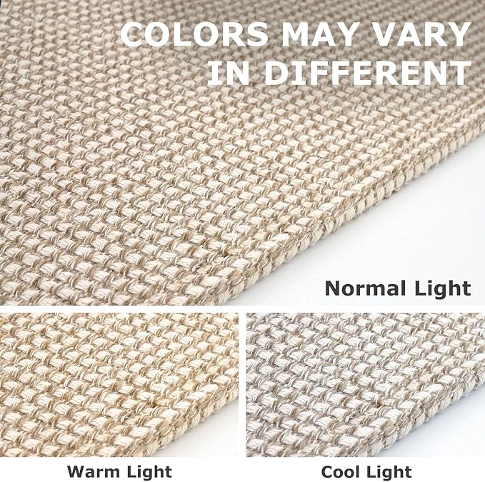 IOHOUZE Washable Runner Rug 2x6 Non Slip Runners for Hallways Entryway Runner Indoor, Kitchen Rugs Woven Cotton Floor Carpet for Kitchen Hall Entrance Bedroom, Cream/Beige