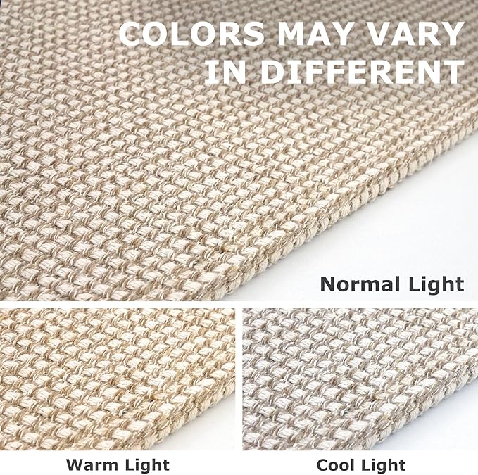 IOHOUZE Washable Exrea Long Hallway Runner Rug 3x14 Non Slip Rubber Backed Kitchen Runner Entryway Runner Indoor, Woven Rugs Floor Carpet for Kitchen Hall Entryway, Cream/Beige
