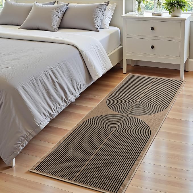 EDIMENS 2x6 Runner Rug Easy Jute Washable Kitchen Indoor Outdoor Non Slip | Rugs for Kitchen Floor Runner Rug for Laundry Balcony Low Pile Rugs Rainbow Carpet for Hallway Runner 6ft Entry