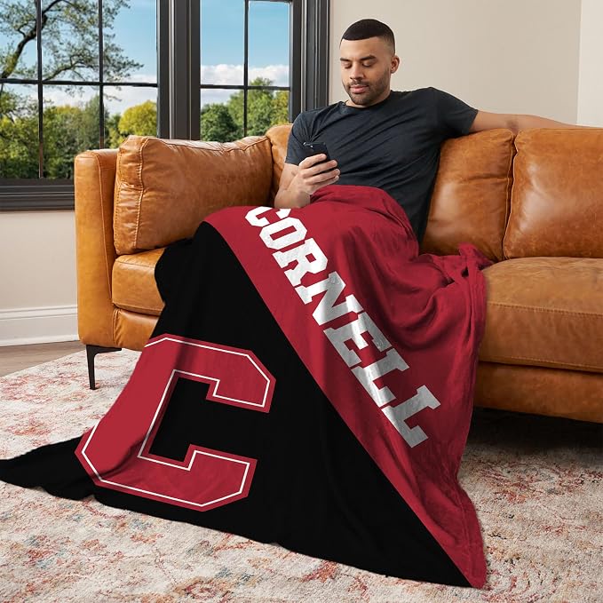 Northwest NCAA Silk Touch Throw Blanket, Ultra Soft Plush Polyester, Lightweight Warm Decorative Fan Gift, 46 x 60 in
