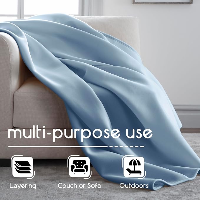 Vellux Original Blanket, King Size, 108x90, Blue | Soft Nylon Insulated, Lightweight, Machine Washable, All Season, Pet Friendly, Wont Pill or Lint