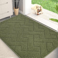 PURRUGS Dirt Trapping Door Mat 34" x 59", Non-Slip Machine Washable Entry Rug, Dog Doormat, Indoor Front Door Mat, Super Absorbent Entryway Rug for Muddy Shoes & Paws, Sage Green