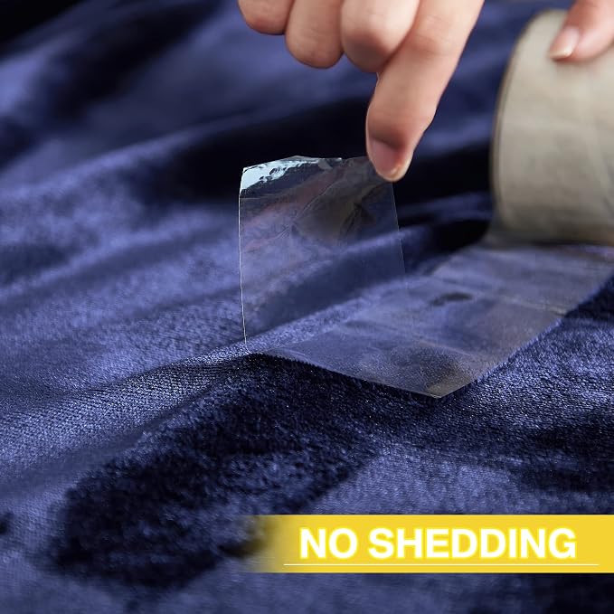 NICETOWN Navy Blue Sherpa Blanket, Reversible Fleece Super Soft Fuzzy Flannel Blanket, Velvet Plush Luxurious Thick Warm Puppy Blanket for Home, Couch, Sofa, Bed, 60 x 80 Inches
