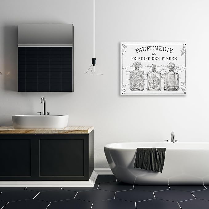 Stupell Industries Vintage French Perfumery, 30 x 40 Inch Canvas Wall Art | Stupell Industries · By Lettered and Lined · Ready to hang · Elegant French country charm for bathroom or hallway