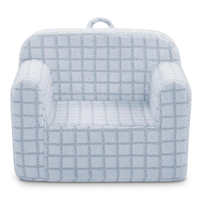 Delta Children Checkered Cozee Chair, Blue