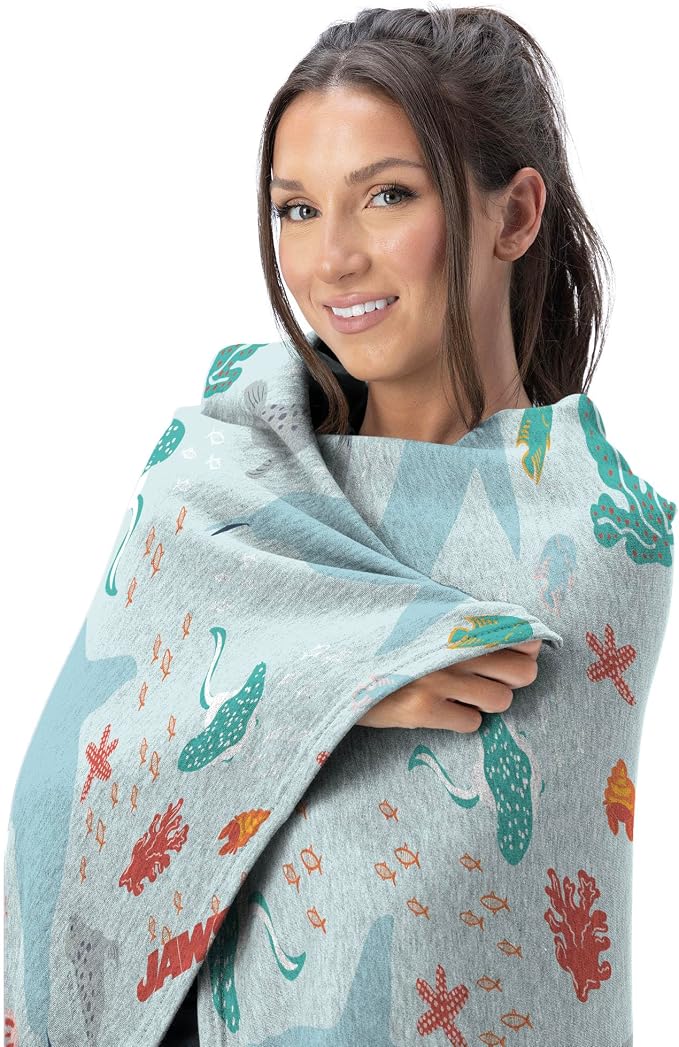Northwest Jaws Coastal Sharks Silk Touch Throw Blanket 60x80 inches