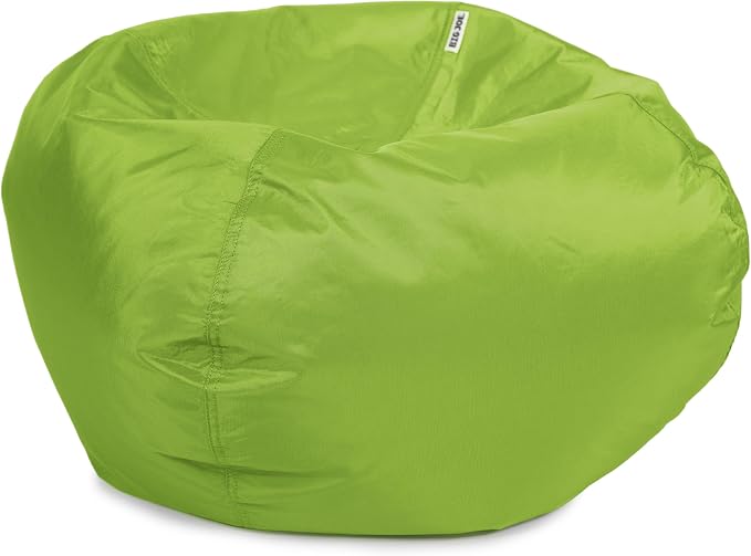 Big Joe Classic Bean Bag Chair for Kids Bedroom and Reading Nook, Easy-Clean Spicy Lime, Durable Nylon Polyester Blend, 2 feet Refillable | 2 feet, Smartmax Fabric, Polystyrene Bean Filled, Refillable, Nylon Polyester, Safe for Kids Ages 3+, Supports U...