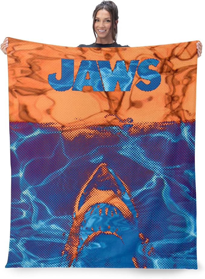 Northwest Jaws Neon Poster Silk Touch Throw Blanket 60x80 inches