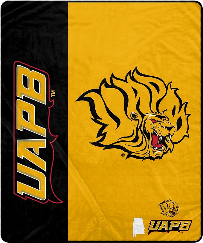 Proformance Home NCAA Arkansas Pine Bluff Golden Lions Endzone Ultra Soft Tailgate Throw