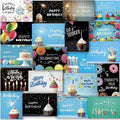 160 Happy Birthday Cards with Envelopes, Birthday Cards Bulk with Short Generic Message Inside, 20 Unique Designs, 4x6 inches, Birthday Cards Assortment for Business and Personal
