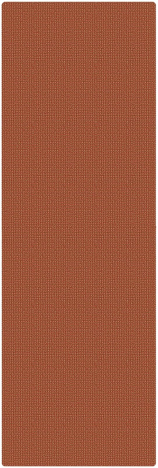 IOHOUZE Washable Runner Rug 2x7 Non Slip Runners for Hallways Entryway Runner Indoor, Kitchen Rugs Woven Cotton Floor Carpet for Kitchen Hall Entrance Bedroom, Burnt Orange/Tan
