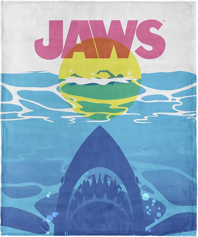 Northwest Jaws CMYK Poster Silk Touch Throw Blanket 60x80 inches