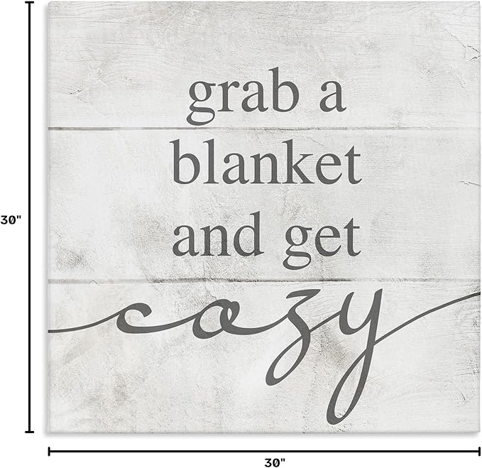 Stupell Industries Cozy Rustic Phrase, 30 x 30 Inch Canvas Wall Art | Stupell Industries · By Lil' Rue · Ready to hang · Perfect for bedroom or nursery · Made in USA