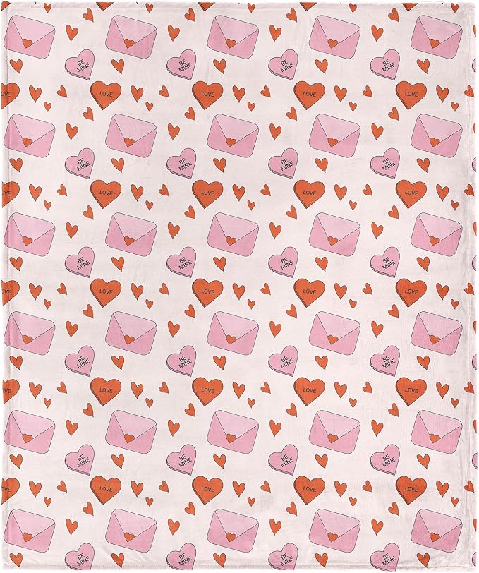 NORTHWEST Valentine's Day, Send My Love, Silk Touch Throw Blanket 50 x 60 Inches