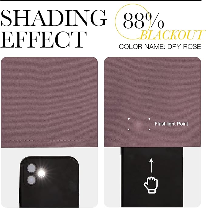 NICETOWN Room Darkening 118 inch Long Curtains, Grommet Thermal Drapes Weighted Room Divider Wide Window Treatments for Living Room, W66 x L118, Dry Rose, 2 Panels