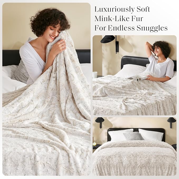 Madison Park Zuri Ultra Soft Faux Fur King Blanket Reversible, Snow Leopard | All Season, Ultra Soft, Breathable Fabric for Bed or Couch, Lightweight, Plush, OEKO-TEX Certified