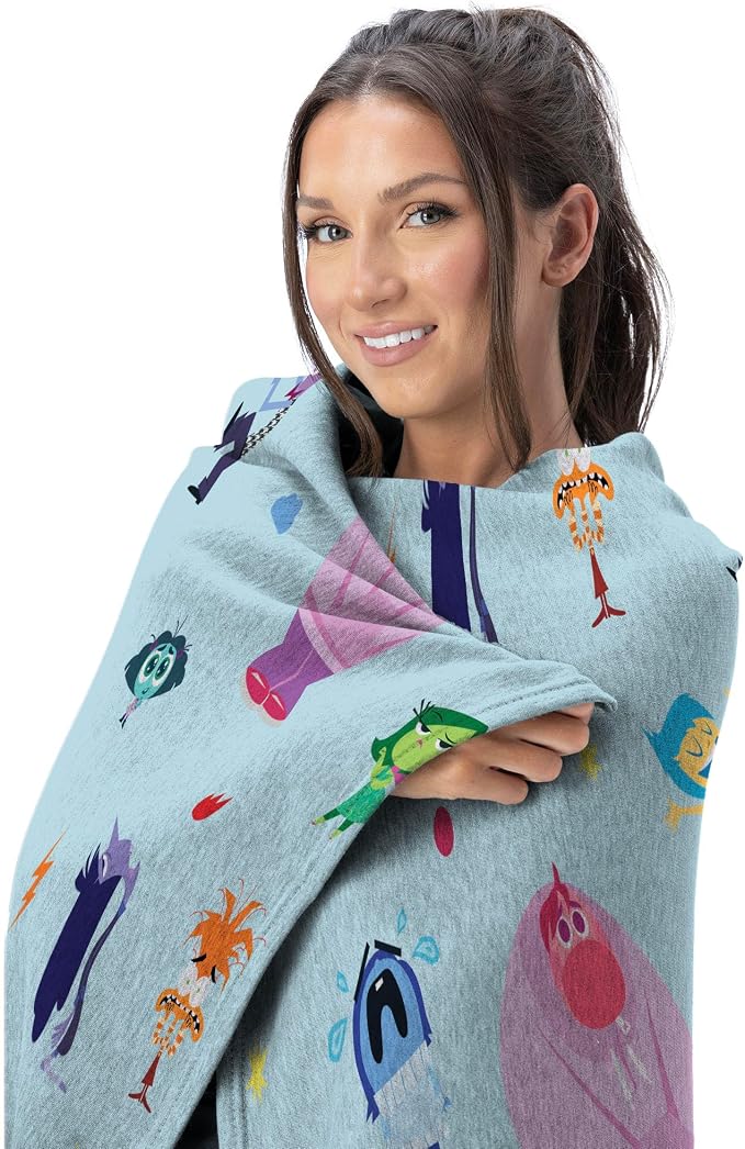 Disney's Inside Out 2, Emotions Pattern, Silk Touch Throw Blanket, 50 x 60 Inches