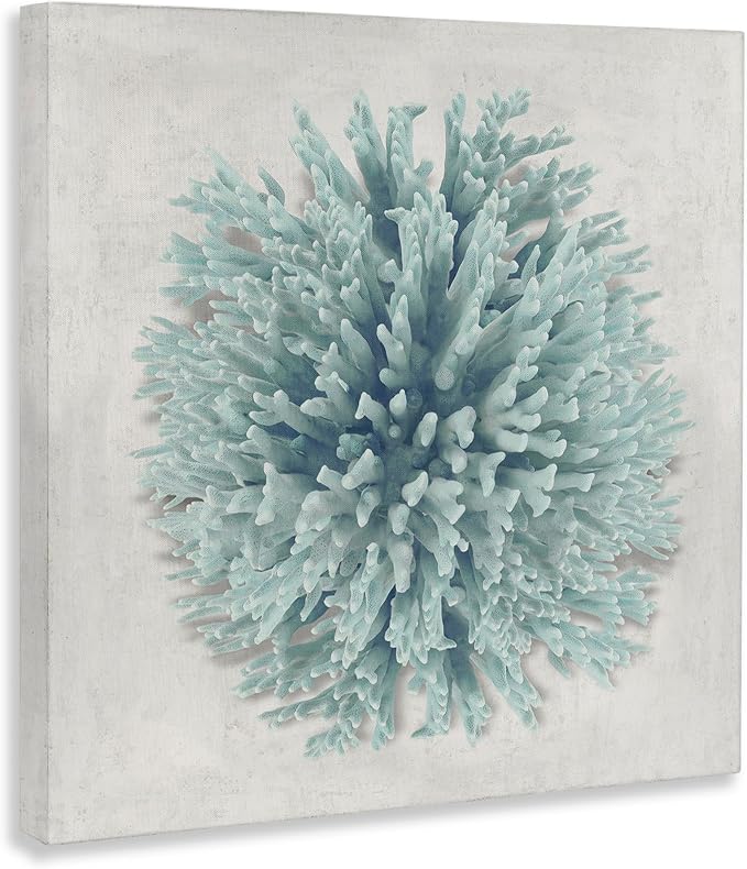 Stupell Industries Coral Ball Blue Sea Beach, 30 x 30 Inch Canvas Wall Art | Stupell Industries | 30 x 30 Inches, Easy to Hang and Sturdy, Made in USA, by Caroline Kelly