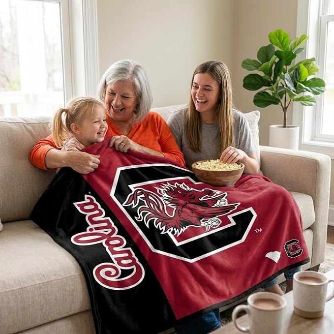 Proformance Home NCAA South Carolina Gamecocks Endzone Ultra Soft Tailgate Throw