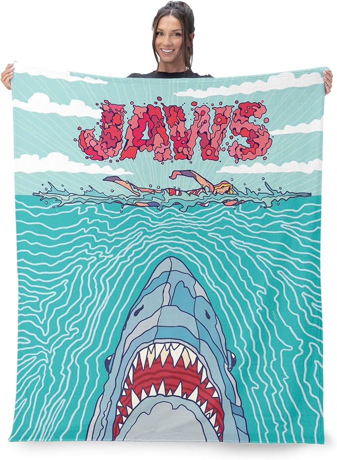 Northwest Jaws Squiggle Poster Silk Touch Throw Blanket 60x80 inches