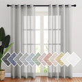 NICETOWN Sheer Linen Bedroom Window Curtains 84 inches Length, Grommet Privacy by NICETOWN