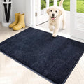 PURRUGS Dirt Trapping Door Mat 24" x 35.5", Non-Slip Machine Washable Entryway Rug, Dog Doormat, Indoor Front Door Mat, Super Absorbent Entry Rug for Muddy Shoes & Paws, Navy Blue