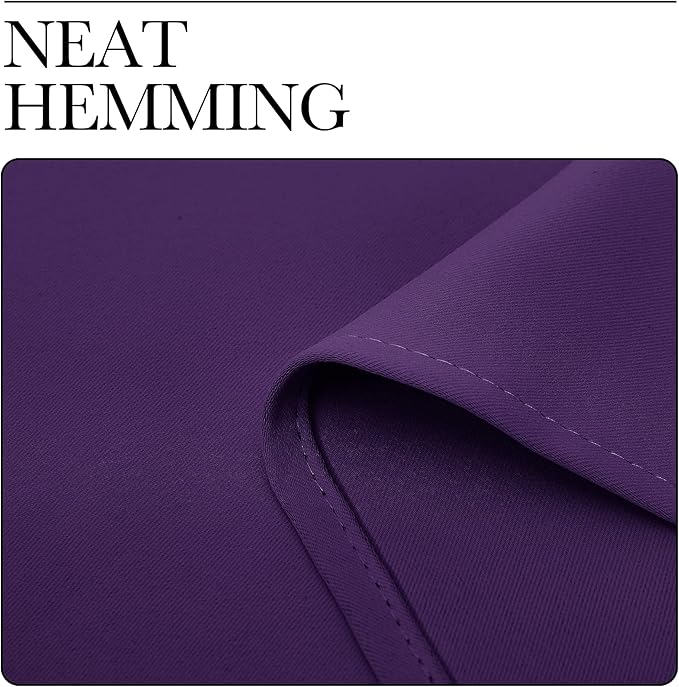 NICETOWN Living Room Curtains for Window - Energy Efficient & Noise Reducing Thermal Insulated Rod Pocket Blackout Drapes/Draperies for Living Room (Royal Purple, 2 Panels, W62 inches x L63 inches)