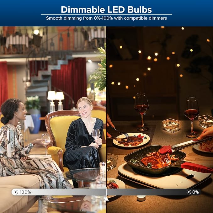 SANSI Dimmable LED Light Bulbs, Soft Warm 3000K Large A21 250W Eqv, 2 Pack | Dimmable Light Bulbs, Flicker Free, Super Bright, 4000LM, CRI 85, E26, 22-Year Ceramic LED, Energy Saving, Home Office Garage