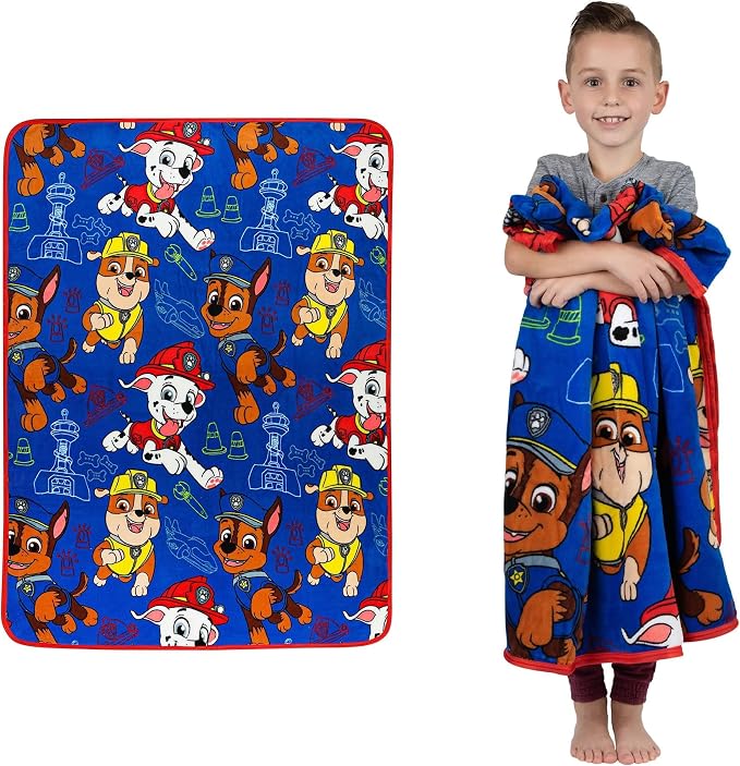 Franco Kids Bedding Super Soft Plush Throw Blanket, 46 in x 60 in, Paw Patrol (Pack of 6)