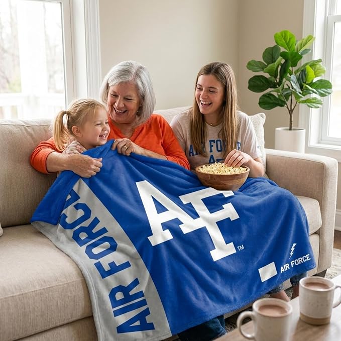 Proformance Home NCAA Air Force Falcons Endzone Ultra Soft Tailgate Throw