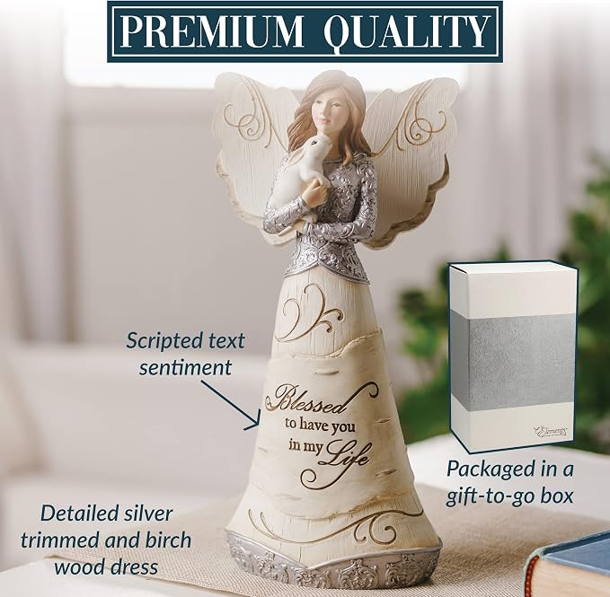 Pavilion Gift Company - Blessed - 7.5" Angel Holding a Bunny