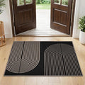 GarveeHome Modern Rainbow Easy Jute Rug, 2x3 Entryway Rug Indoor Outdoor Front Door Mat Neutral Non Slip Non Shedding Washable Farmhouse Kitchen Mat