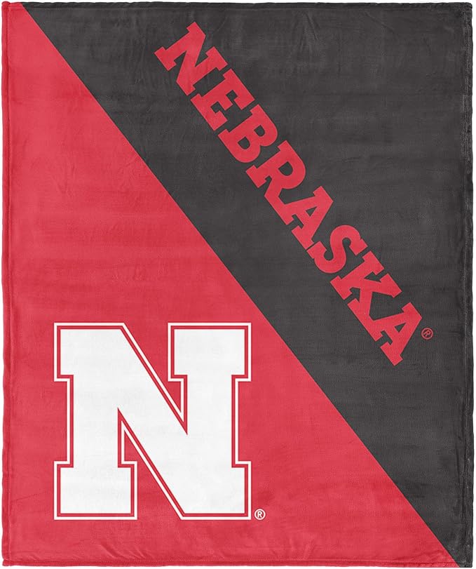Northwest NCAA Silk Touch Throw Blanket, Ultra Soft Plush Polyester, Lightweight Warm Decorative Fan Gift, 46 x 60 in