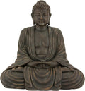 Red Lantern 2.5 ft. Tall Japanese Sitting Buddha Statue