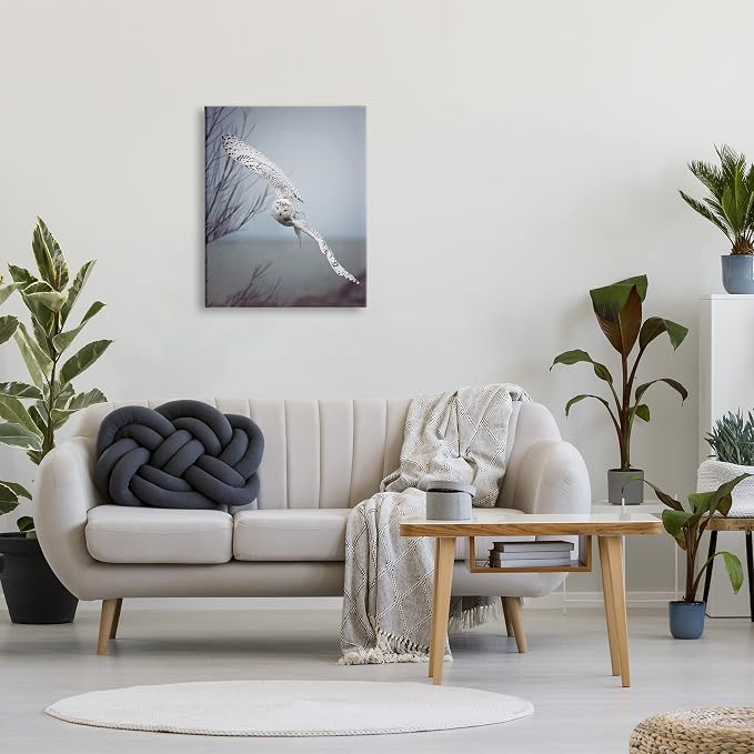 Majestic Snowy Owl Wildlife Photography, 24 x 30 Inch Canvas Wall Art | Stupell Industries · By Carrie Ann Grippo-Pike · Ready to hang · Nature inspired decor for any room · Made in USA