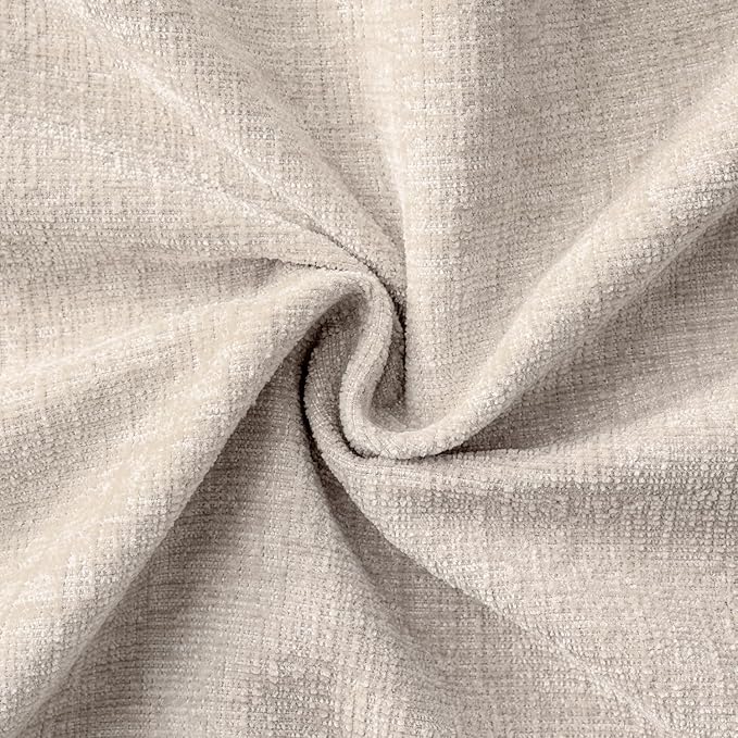 MIULEE Pack of 2 Couch Throw Pillow Covers 16x16 Inch Soft Light Brown Chenille Pillow Covers for Sofa Living Room Solid Dyed Pillow Cases