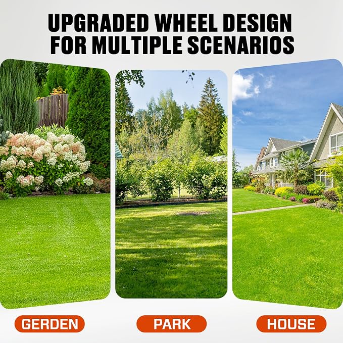 SENIX Gas Lawn Mower, 18" 144 cc Push Mower | Light-weight Design Push Mower,Ergonomically Designed Handle, 4-Cycle Engine, 3 Levels Height Adjustment for 1/4 Acre Yard