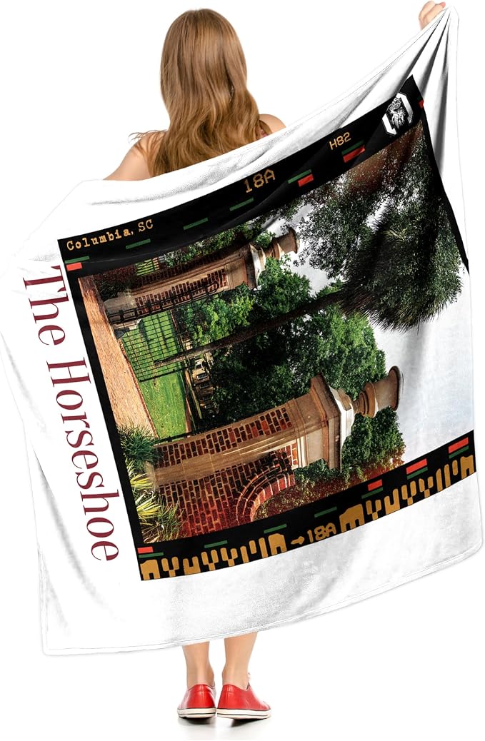 Northwest NCAA South Carolina Fighting Gamecocks Silk Touch Throw Blanket, 50" x 60", Campus Life